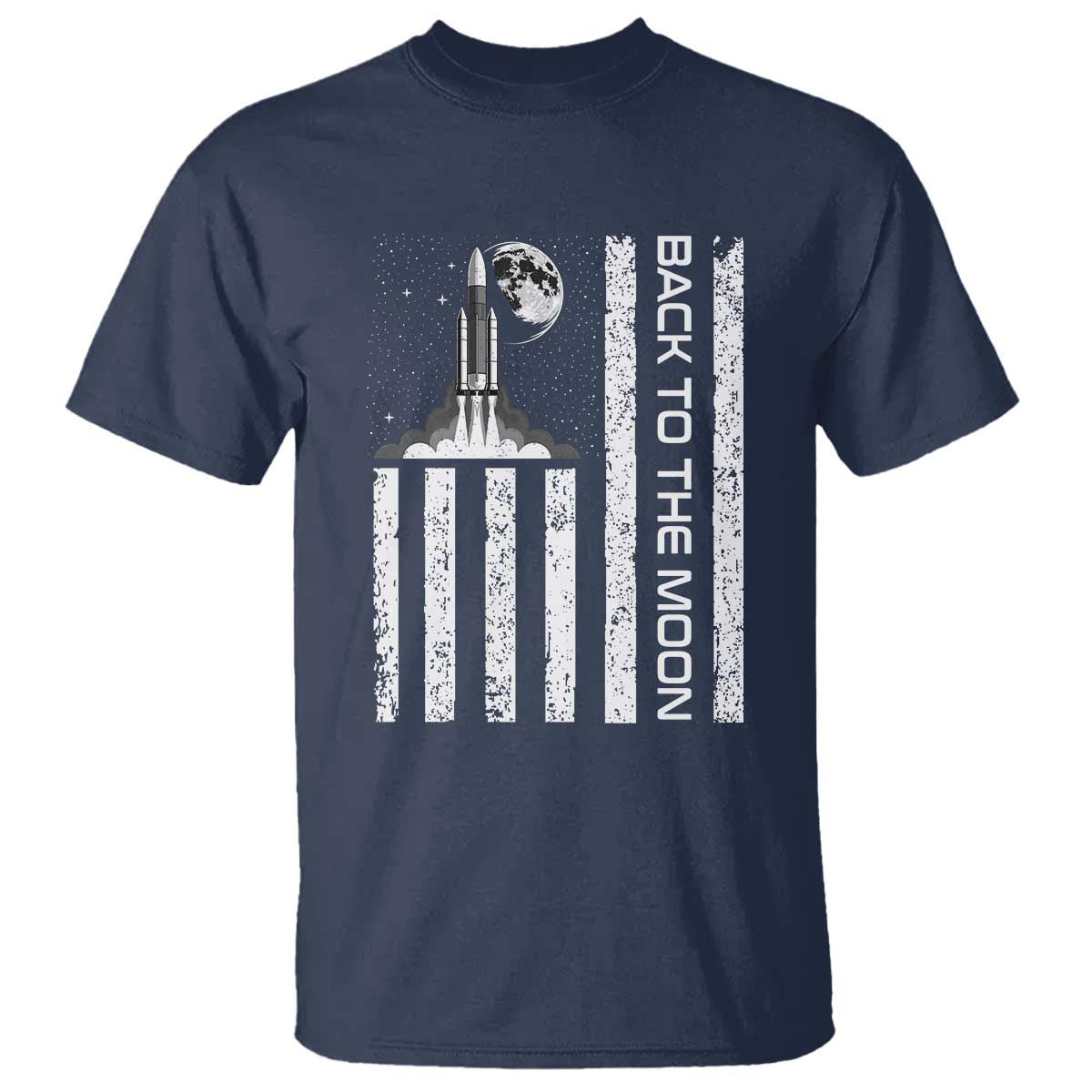 Patriotic American Pride Astronaut Lunar Mission T Shirt Back To The Moon