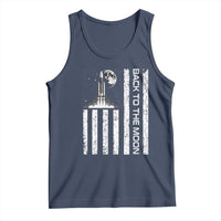 Patriotic American Pride Astronaut Lunar Mission Tank Top Back To The Moon