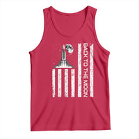 Patriotic American Pride Astronaut Lunar Mission Tank Top Back To The Moon