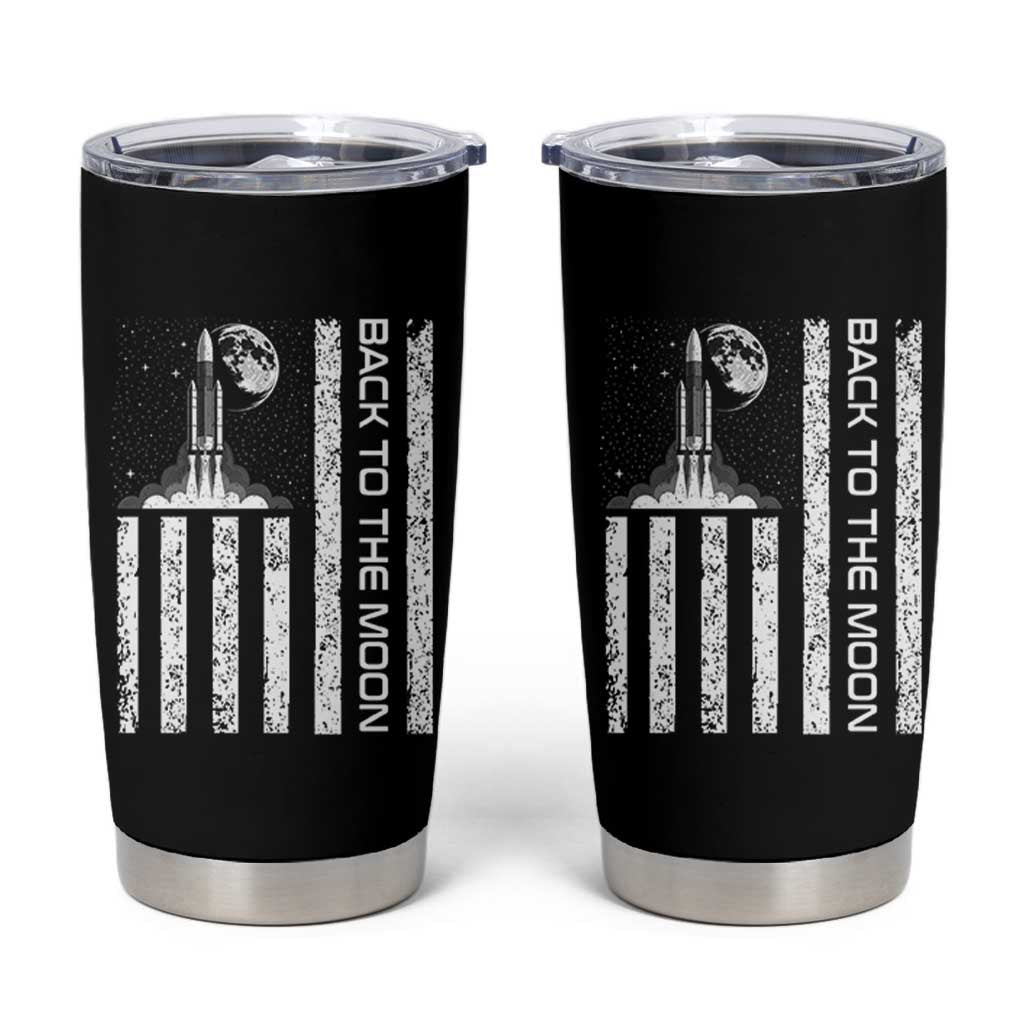 Patriotic American Pride Astronaut Lunar Mission Tumbler Cup Back To The Moon