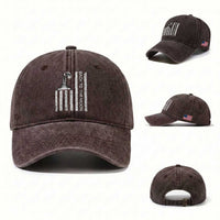 Patriotic American Pride Astronaut Lunar Mission Washed Cotton Baseball Cap Back To The Moon