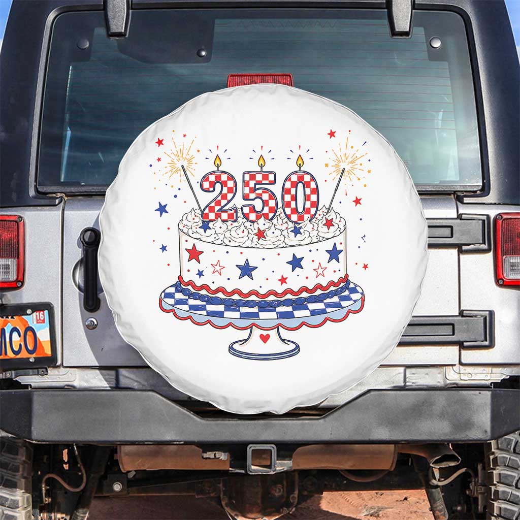 USA 250th Anniversary Birthday Cake Party Gift Spare Tire Cover