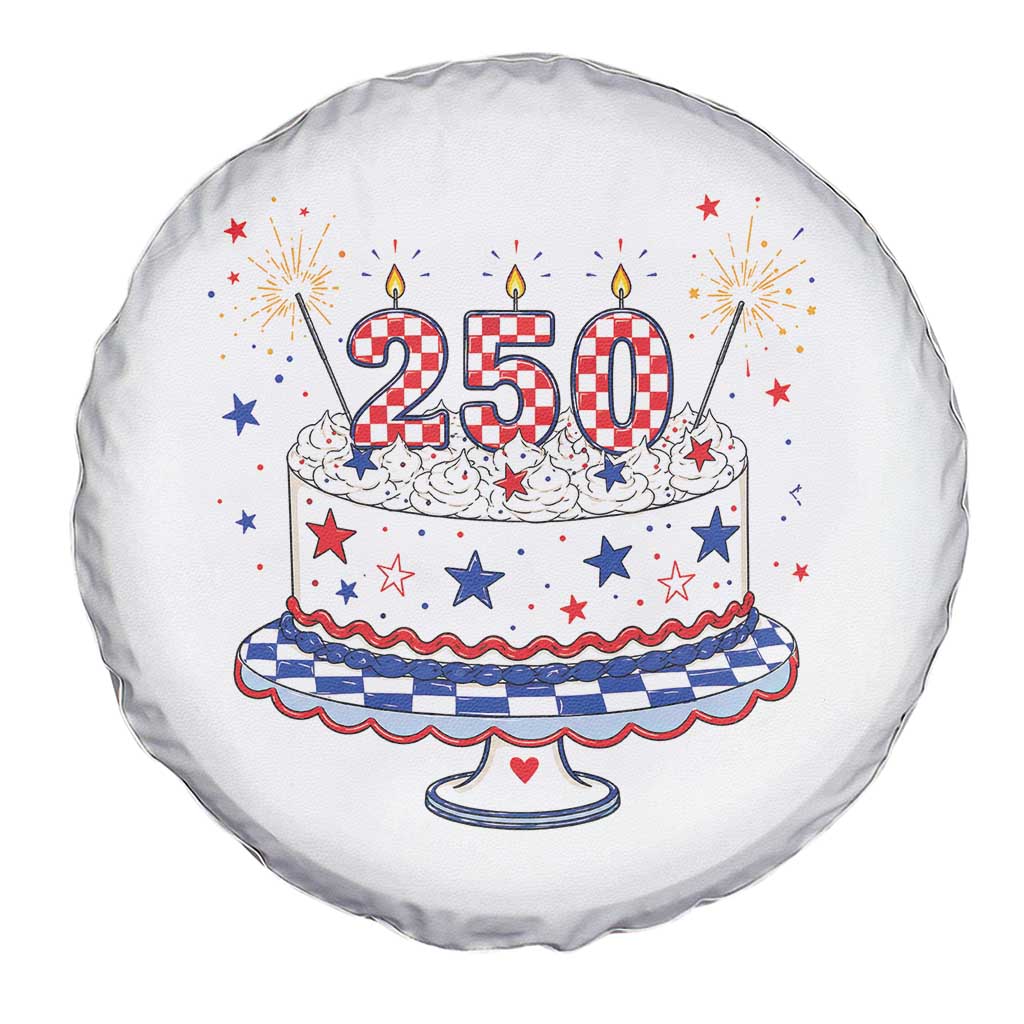 USA 250th Anniversary Birthday Cake Party Gift Spare Tire Cover