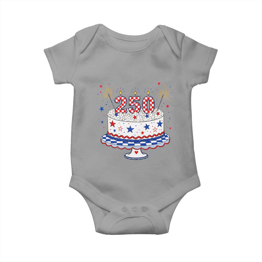 USA 250th Anniversary Birthday Cake Party Gift Baby Onesie