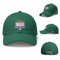 USA 250th Anniversary Birthday Cake Party Gift Baseball Cap