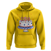USA 250th Anniversary Birthday Cake Party Gift Hoodie
