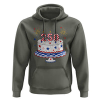 USA 250th Anniversary Birthday Cake Party Gift Hoodie