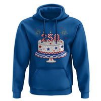 USA 250th Anniversary Birthday Cake Party Gift Hoodie