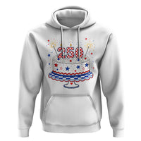 USA 250th Anniversary Birthday Cake Party Gift Hoodie