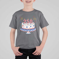 USA 250th Anniversary Birthday Cake Party Gift T Shirt For Kid