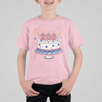 USA 250th Anniversary Birthday Cake Party Gift T Shirt For Kid