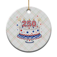 USA 250th Anniversary Birthday Cake Party Gift Ceramic Ornament