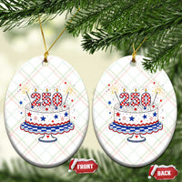 USA 250th Anniversary Birthday Cake Party Gift Ceramic Ornament