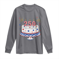 USA 250th Anniversary Birthday Cake Party Gift Long Sleeve Shirt