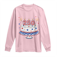 USA 250th Anniversary Birthday Cake Party Gift Long Sleeve Shirt