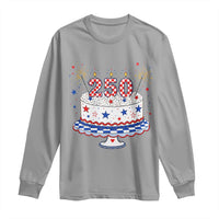 USA 250th Anniversary Birthday Cake Party Gift Long Sleeve Shirt
