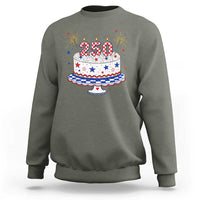 USA 250th Anniversary Birthday Cake Party Gift Sweatshirt