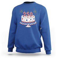 USA 250th Anniversary Birthday Cake Party Gift Sweatshirt
