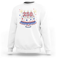 USA 250th Anniversary Birthday Cake Party Gift Sweatshirt