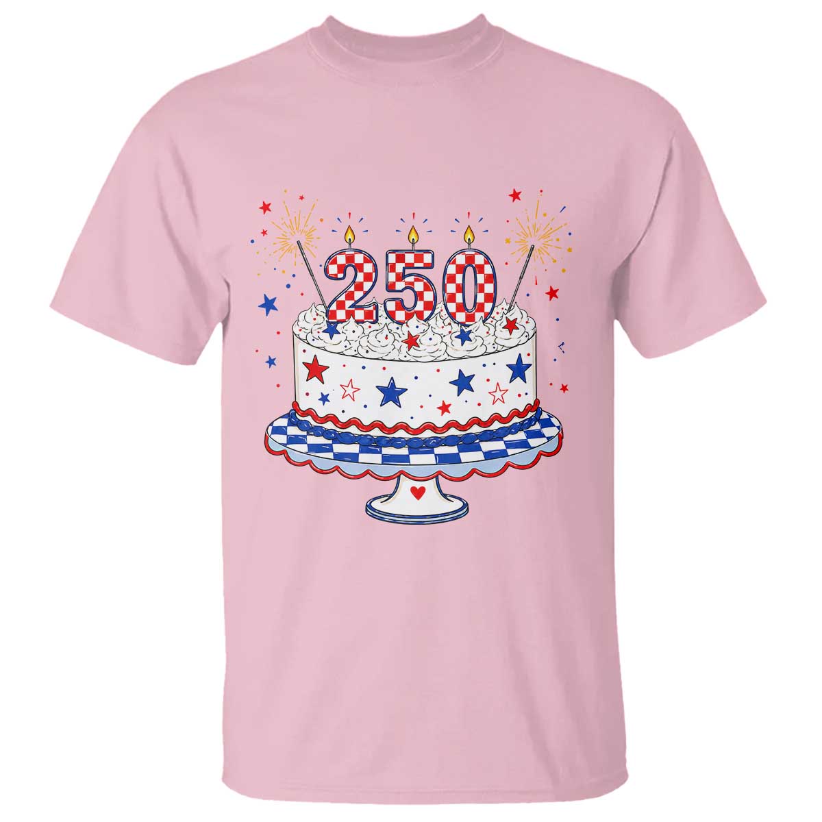 USA 250th Anniversary Birthday Cake Party Gift T Shirt