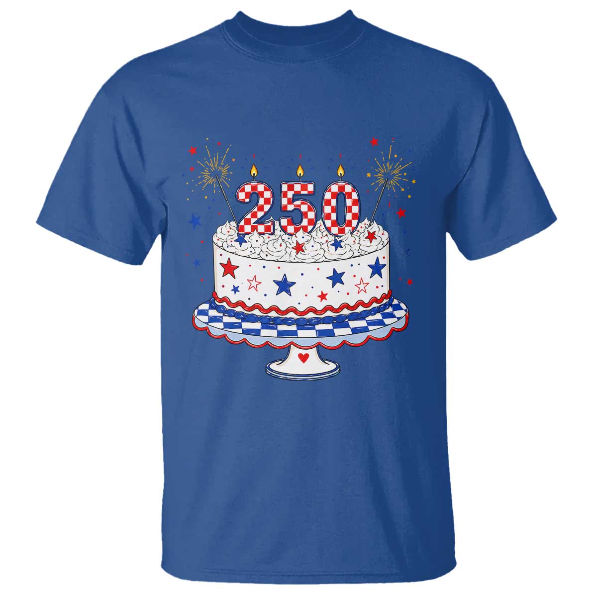 USA 250th Anniversary Birthday Cake Party Gift T Shirt