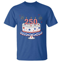 USA 250th Anniversary Birthday Cake Party Gift T Shirt