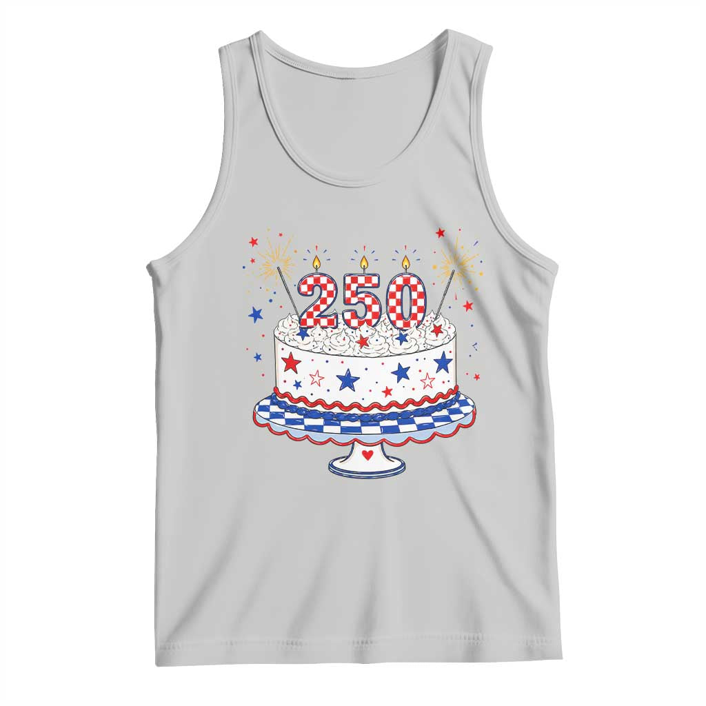 USA 250th Anniversary Birthday Cake Party Gift Tank Top