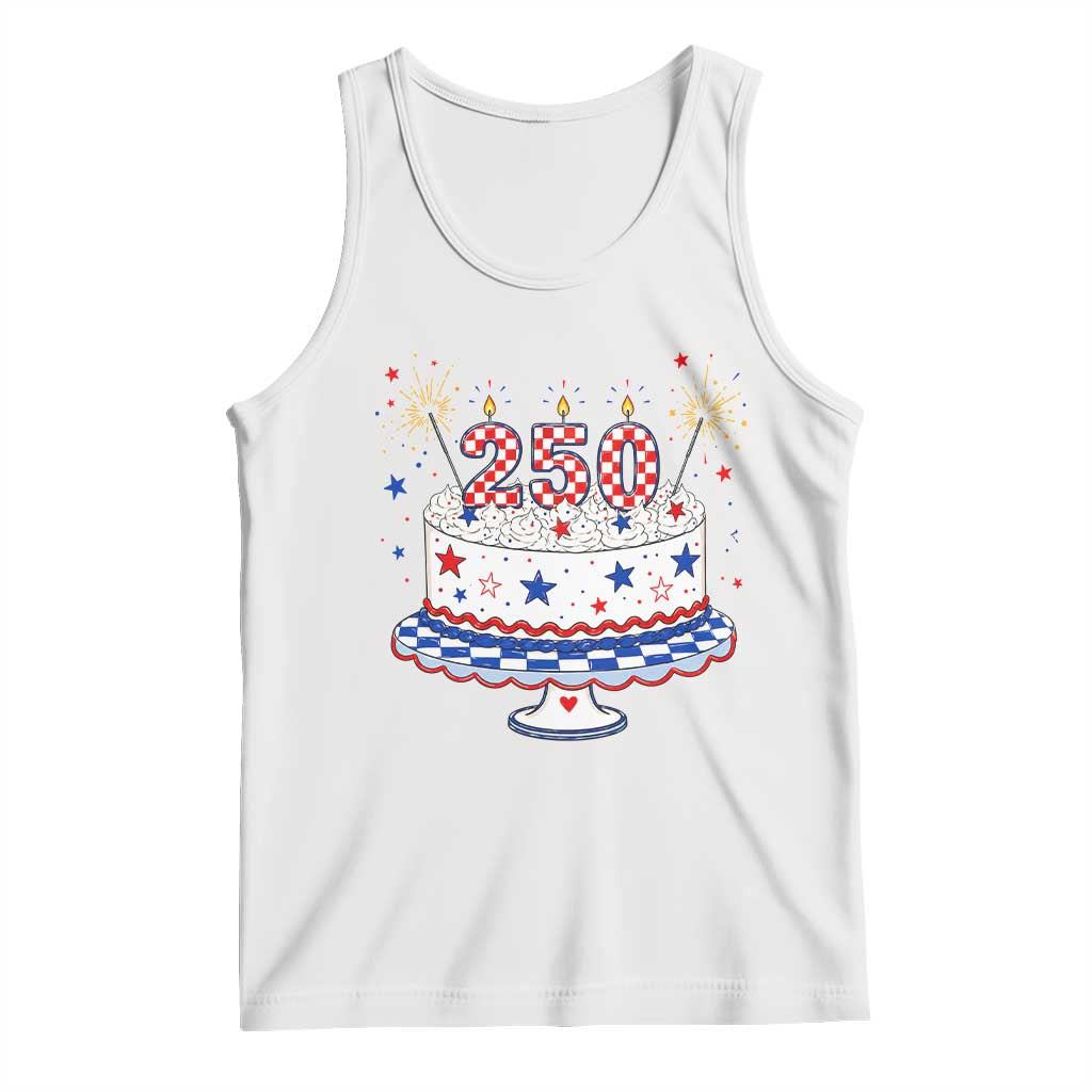 USA 250th Anniversary Birthday Cake Party Gift Tank Top