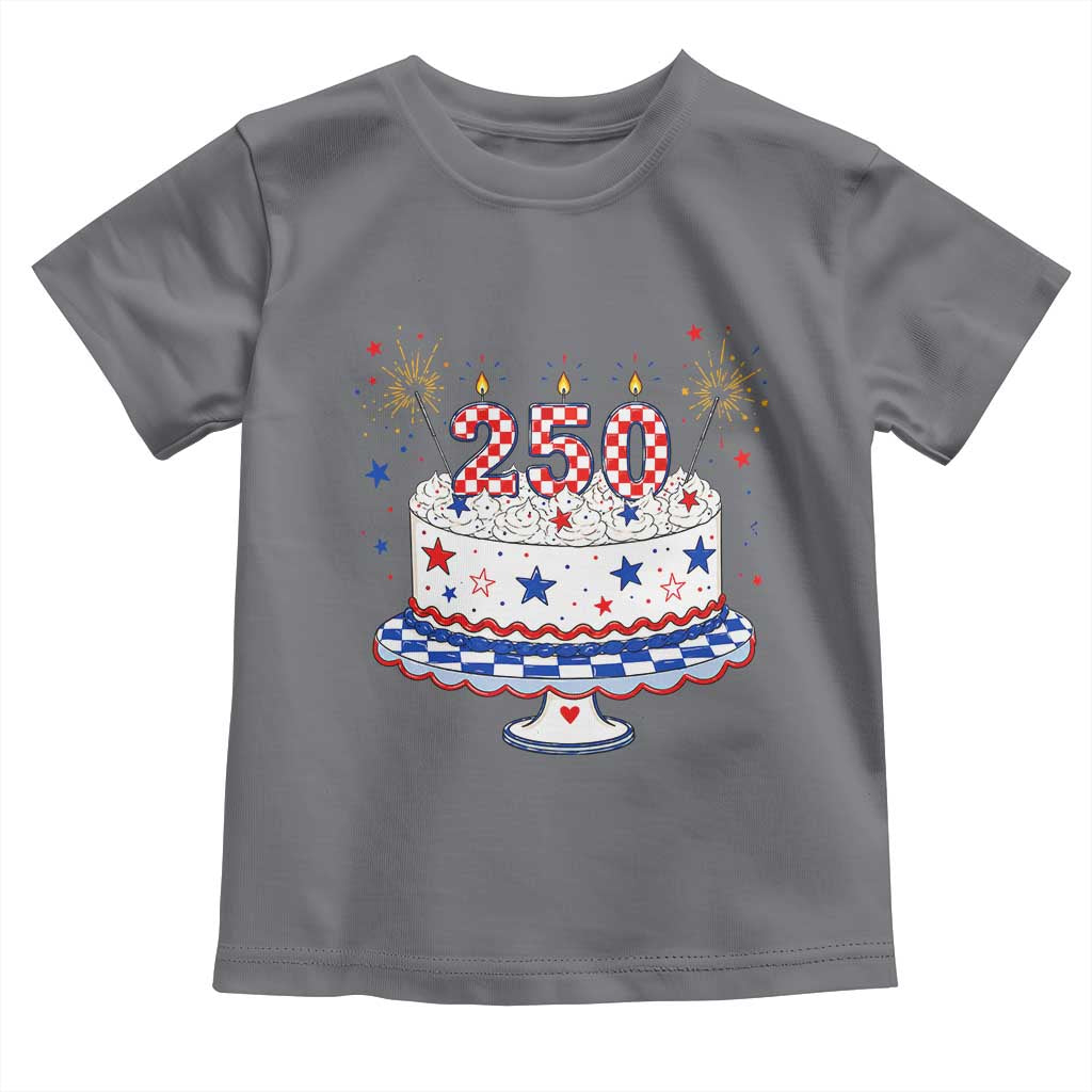 USA 250th Anniversary Birthday Cake Party Gift Toddler T Shirt