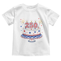 USA 250th Anniversary Birthday Cake Party Gift Toddler T Shirt