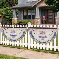 USA 250th Anniversary Birthday Cake Party Gift Patriotic Fan Flag