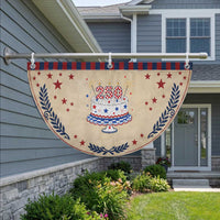 USA 250th Anniversary Birthday Cake Party Gift Patriotic Fan Flag