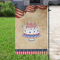 USA 250th Anniversary Birthday Cake Party Gift Patriotic Garden Flag