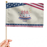 USA 250th Anniversary Birthday Cake Party Gift Patriotic Handheld Flag