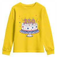 USA 250th Anniversary Birthday Cake Party Gift Youth Sweatshirt