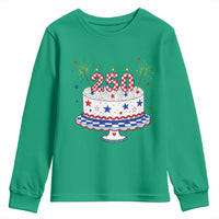 USA 250th Anniversary Birthday Cake Party Gift Youth Sweatshirt