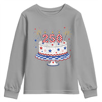 USA 250th Anniversary Birthday Cake Party Gift Youth Sweatshirt