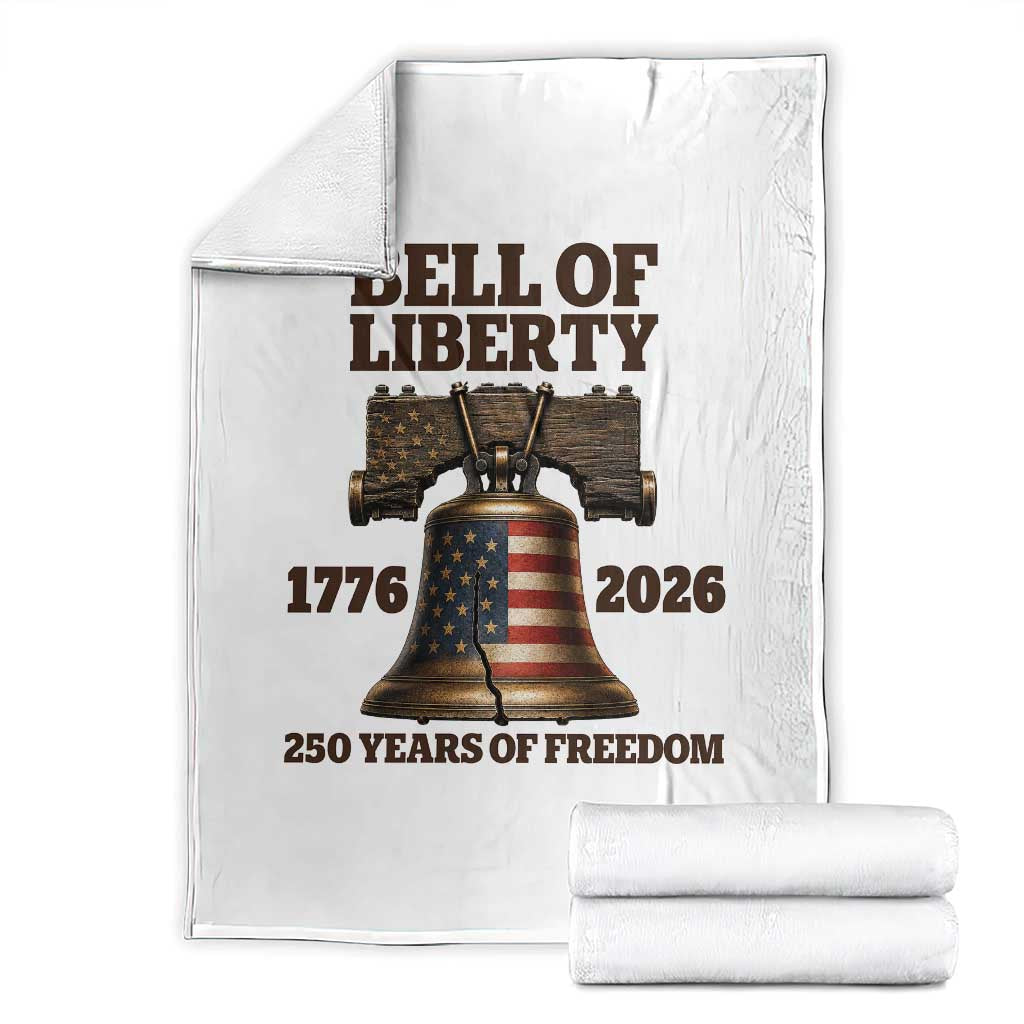 Liberty Bell 250th Anniversary Throw Blanket American Pride Gift