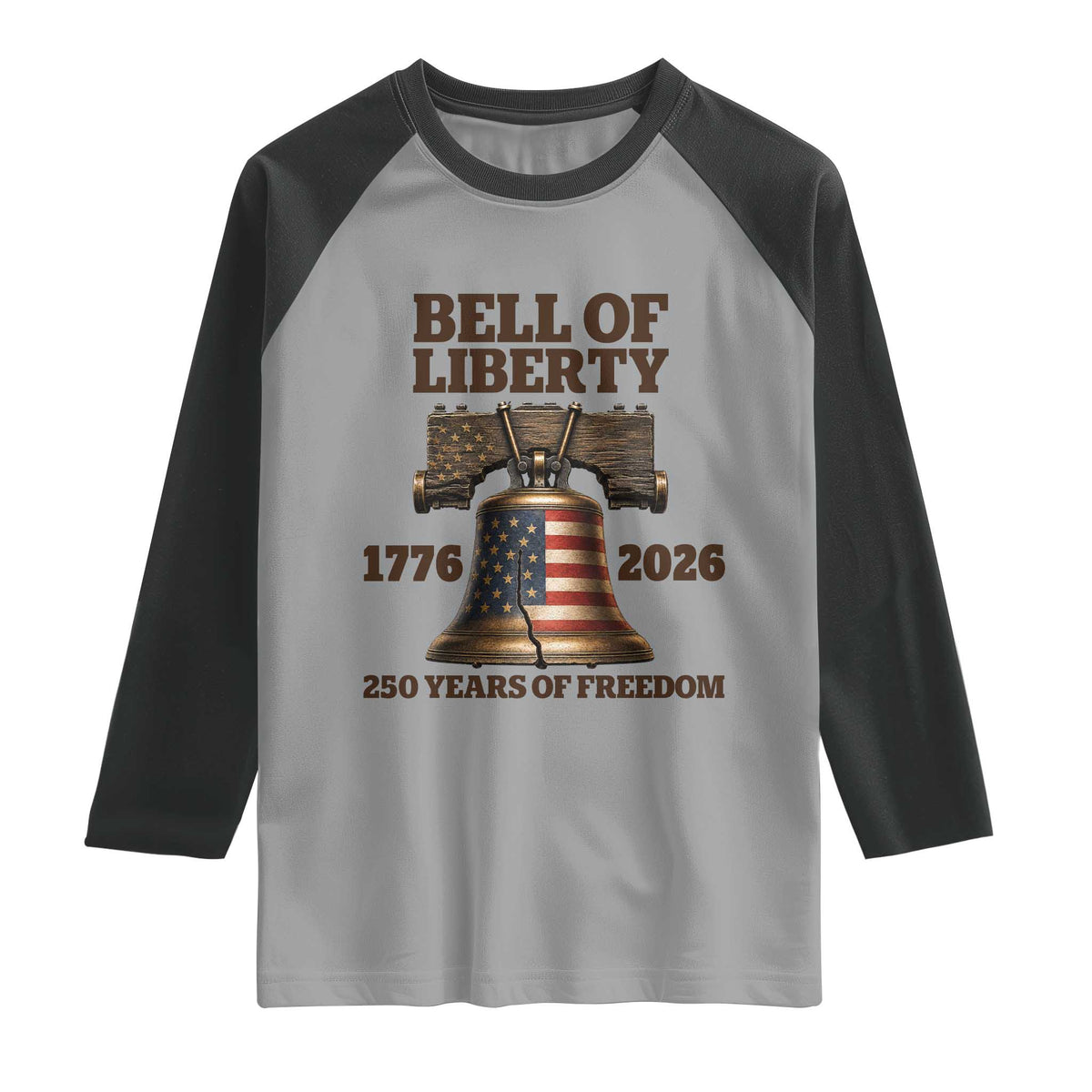 Liberty Bell 250th Anniversary Raglan Shirt American Pride Gift