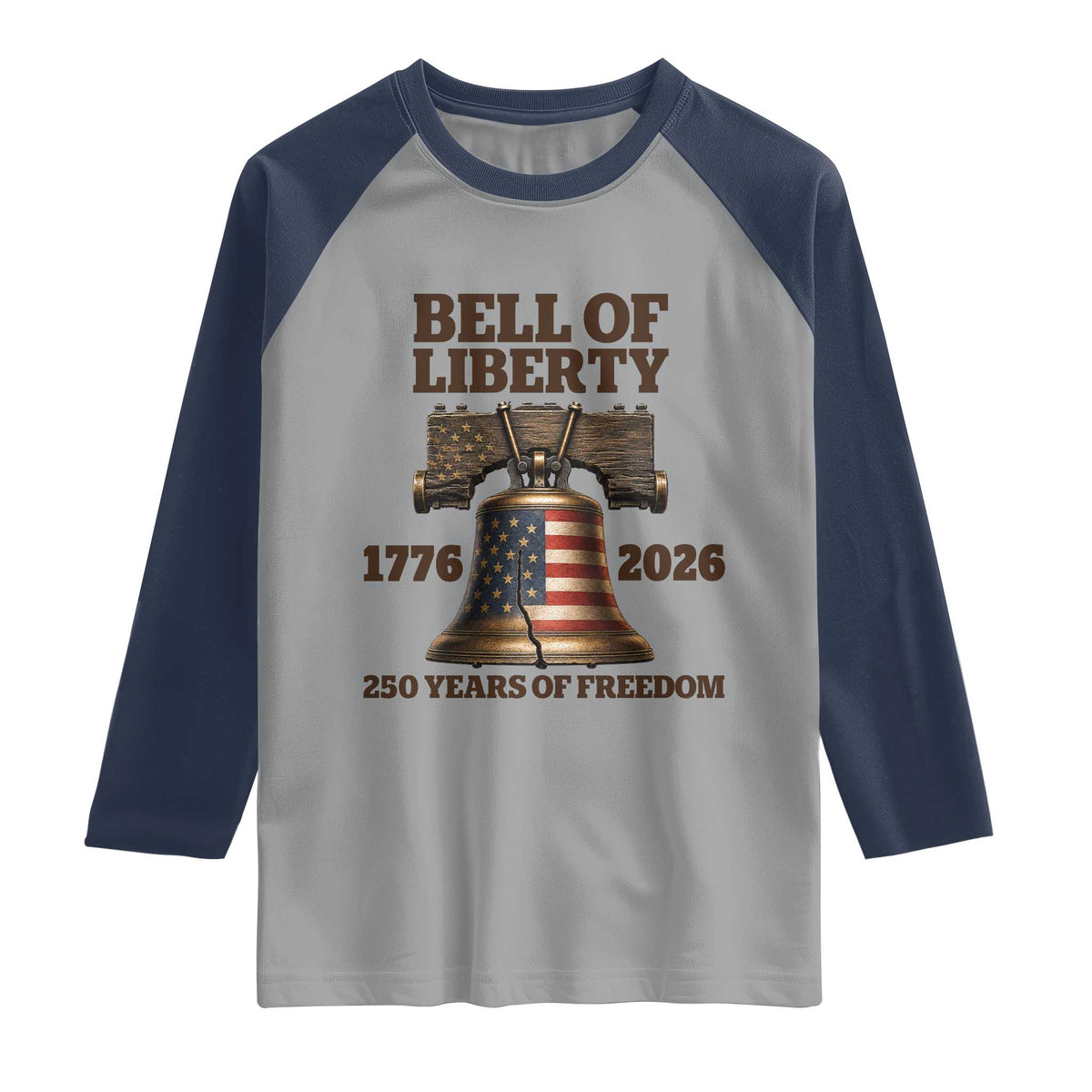 Liberty Bell 250th Anniversary Raglan Shirt American Pride Gift