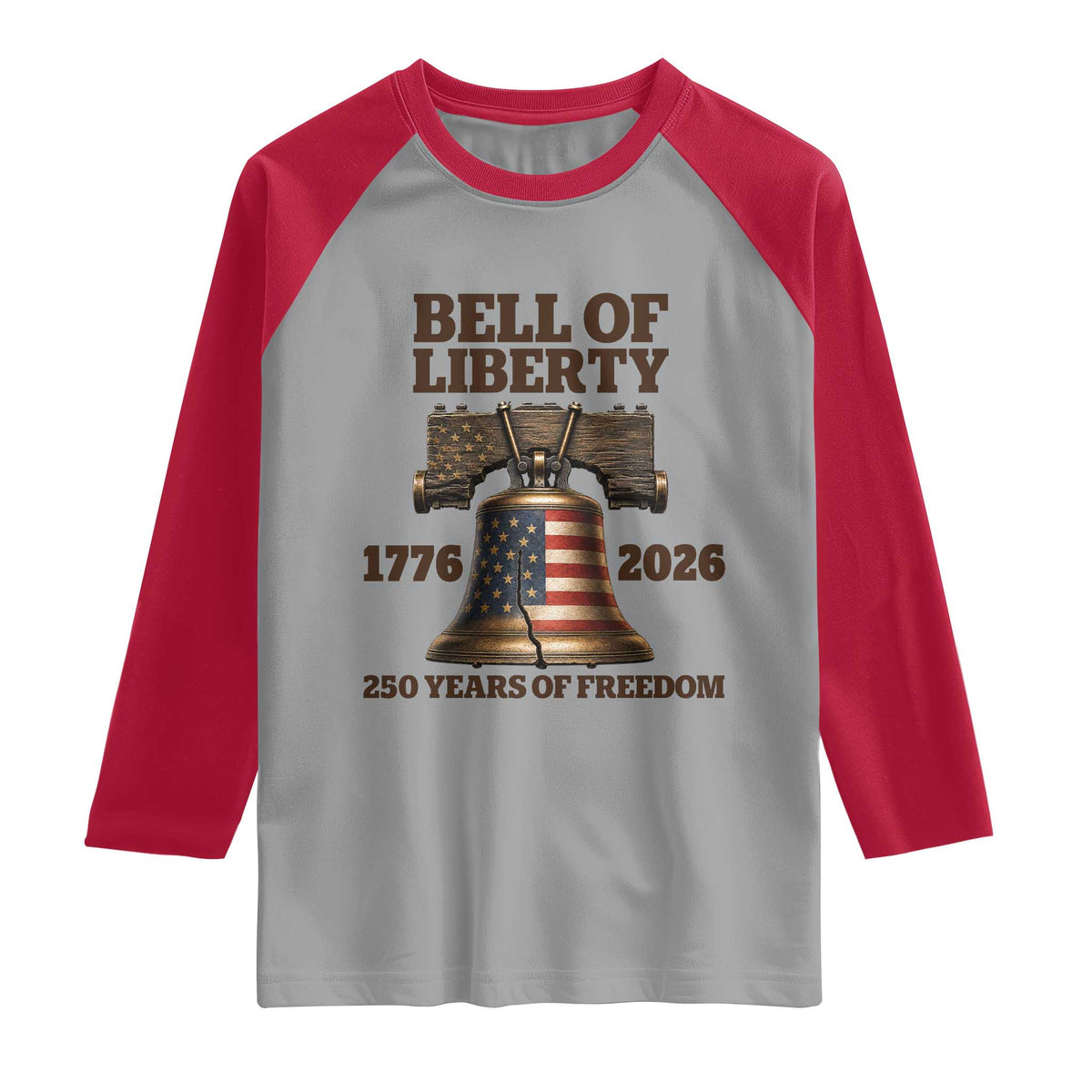 Liberty Bell 250th Anniversary Raglan Shirt American Pride Gift