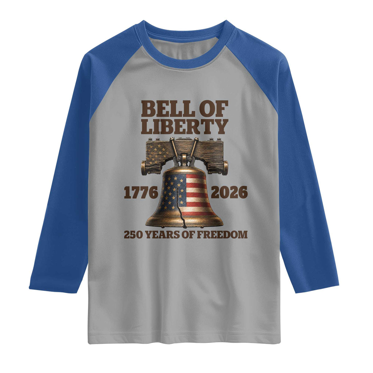 Liberty Bell 250th Anniversary Raglan Shirt American Pride Gift