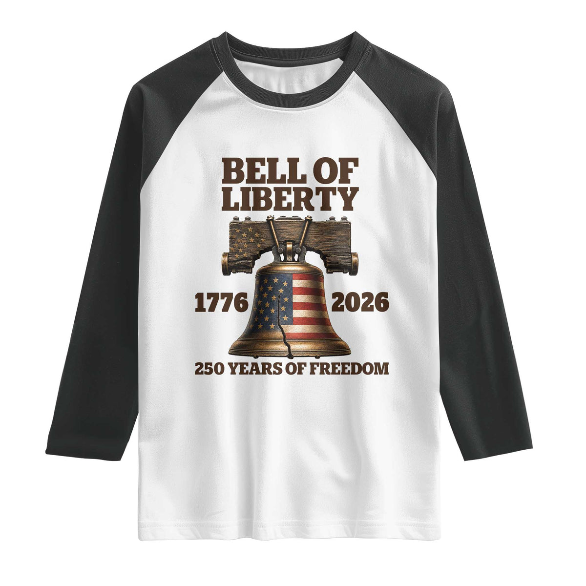 Liberty Bell 250th Anniversary Raglan Shirt American Pride Gift