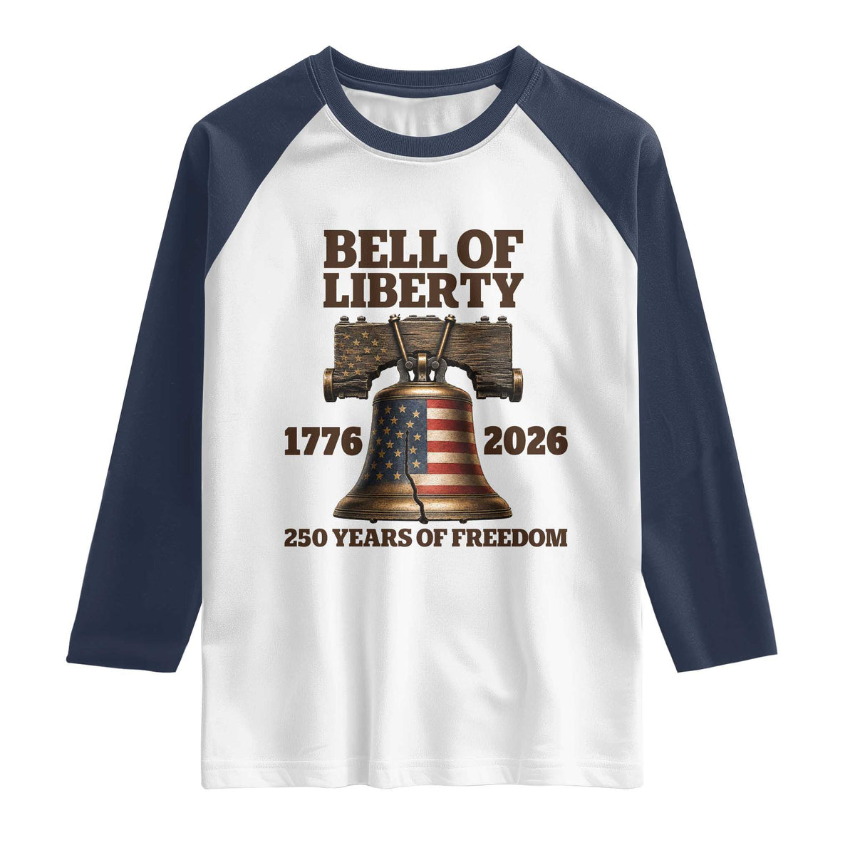 Liberty Bell 250th Anniversary Raglan Shirt American Pride Gift