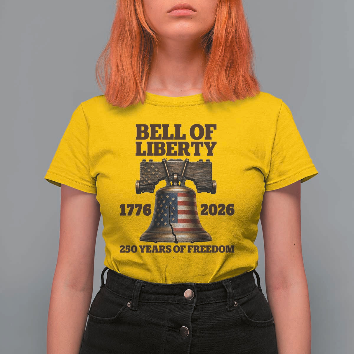 Liberty Bell 250th Anniversary T Shirt For Women American Pride Gift