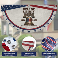 Liberty Bell 250th Anniversary Patriotic Fan Flag American Pride Gift