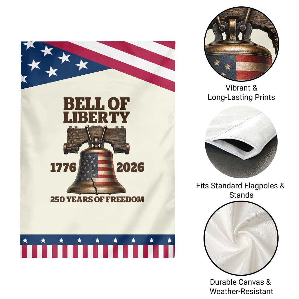 Liberty Bell 250th Anniversary Patriotic Garden Flag American Pride Gift