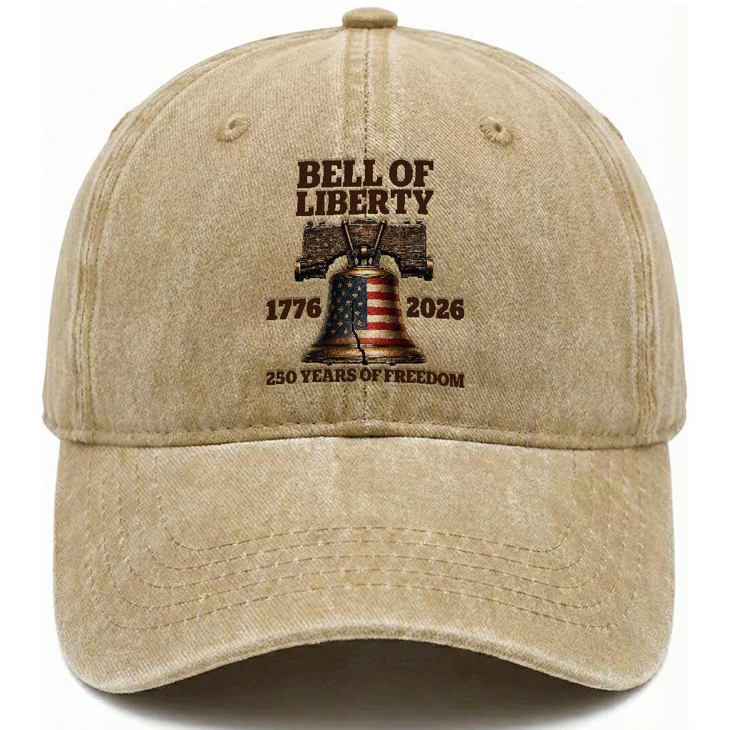 Liberty Bell 250th Anniversary Washed Cotton Baseball Cap American Pride Gift