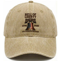 Liberty Bell 250th Anniversary Washed Cotton Baseball Cap American Pride Gift