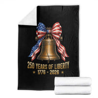 250 Years Of Liberty Throw Blanket American Heritage Bell Graphic